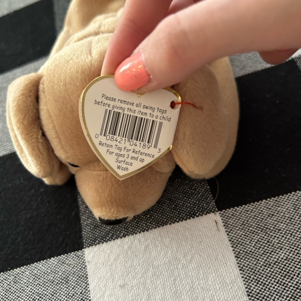 TY beanie babies fetch born 1997 brown puppy dog - Picture 12 of 13